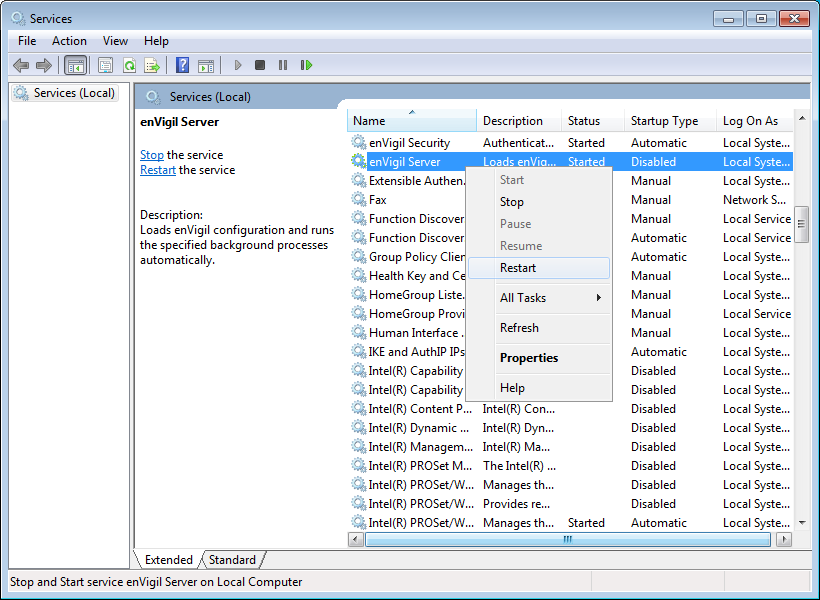 Configuring a PC for enVigil FMS on Windows 7 – Support Portal